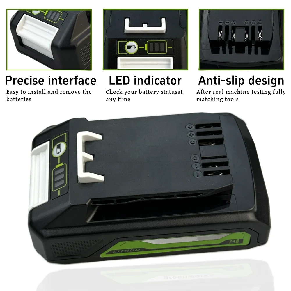 For Greenworks 24V 4.0Ah Lithium Battery for Greenworks 24V 48V Tools MO24B410 MO48L4211 HT24B210 21342
