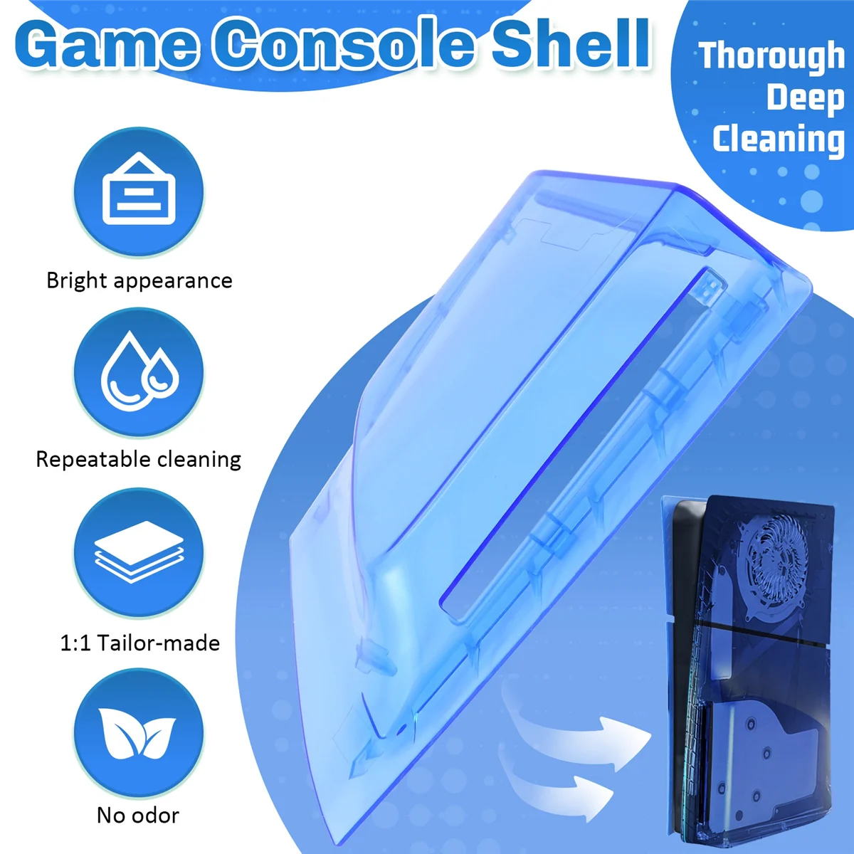 

Console Case for SONY PlayStation PS5 Slim Optical Drive Console Case Replacement Hard Case Shell Accessories,A-ABRJ