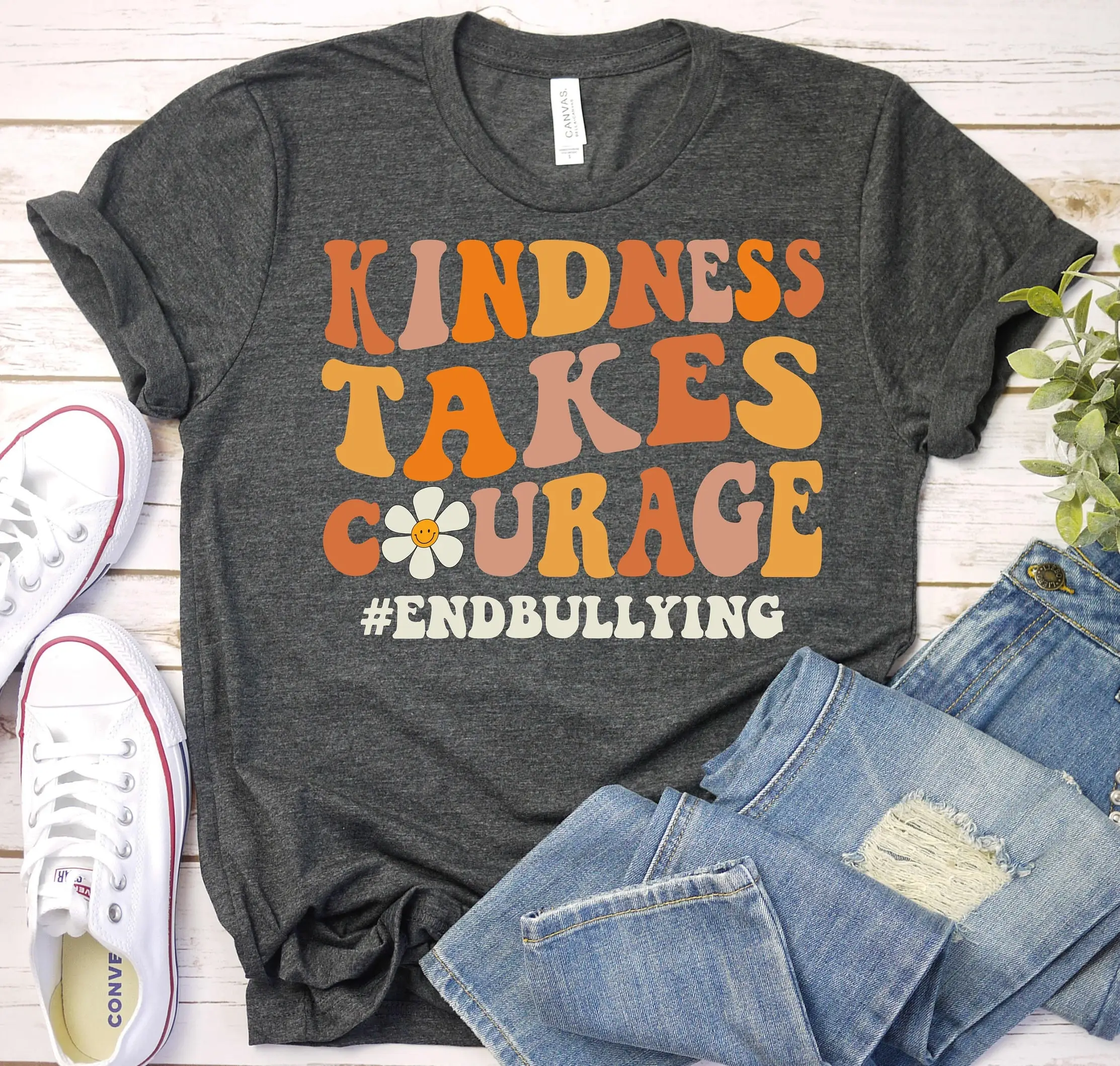 Unity Day T Shirt Anti Bullying We Wear Orange Teacher Spreed Kindness Bully