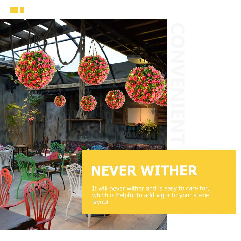 تعمل بالطاقة الشمسية الوردي زهرة معلقة توبياري الكرة مصباح ليد لحديقة الزفاف ديكور نبات اصطناعي مصباح في الهواء الطلق مقاوم للماء