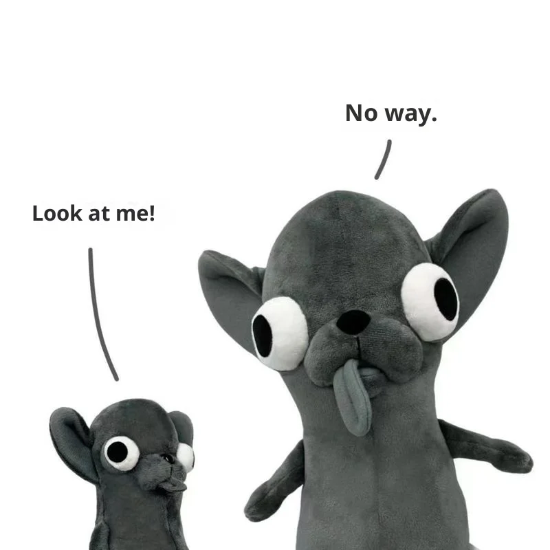 18cm Chihuahua Plush Toy Ugly Cute Funny Stuffed Doll Creative Whimsical Cotton Doll Keychain Bag Charm Adorable Gift For Kids