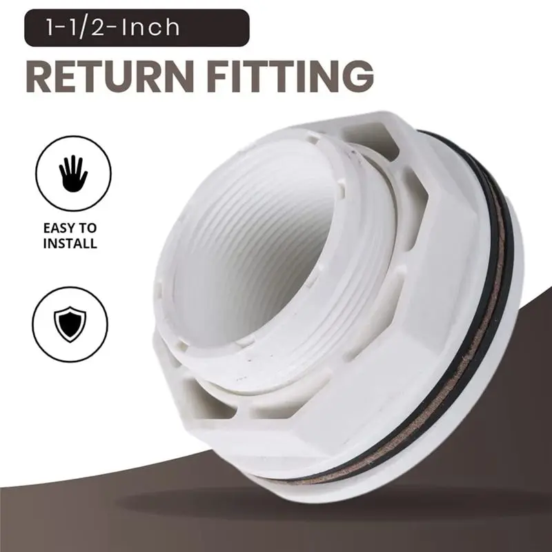 Superior-SP1023 White Nozzle Interface With Locknut And Gasket For Hayward With 3/4Inch Directional Flow Eyeball Inlet