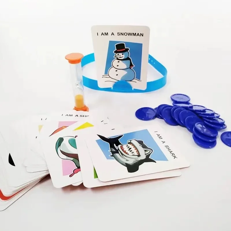 لعبة لوحة تخمين الصورة للأطفال من ما أنا حفلة لعبة مضحكة تفاعلية بين الوالدين والطفل العائلة الكبار لعبة بطاقات متعددة اللاعبين #6