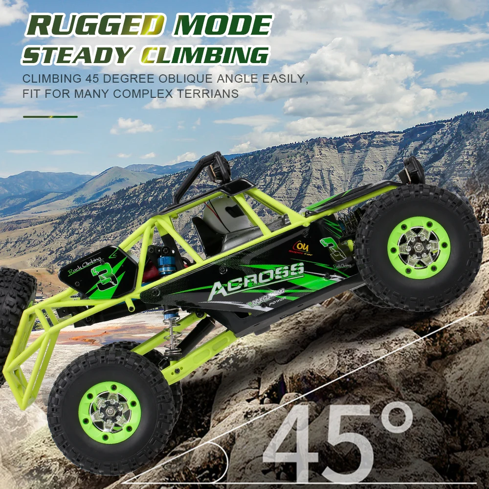 Wltoys 12427 50 km/h carro rc de alta velocidade 1/12 2.4g 4wd carro off road rc rock crawler cross-country caminhão rc