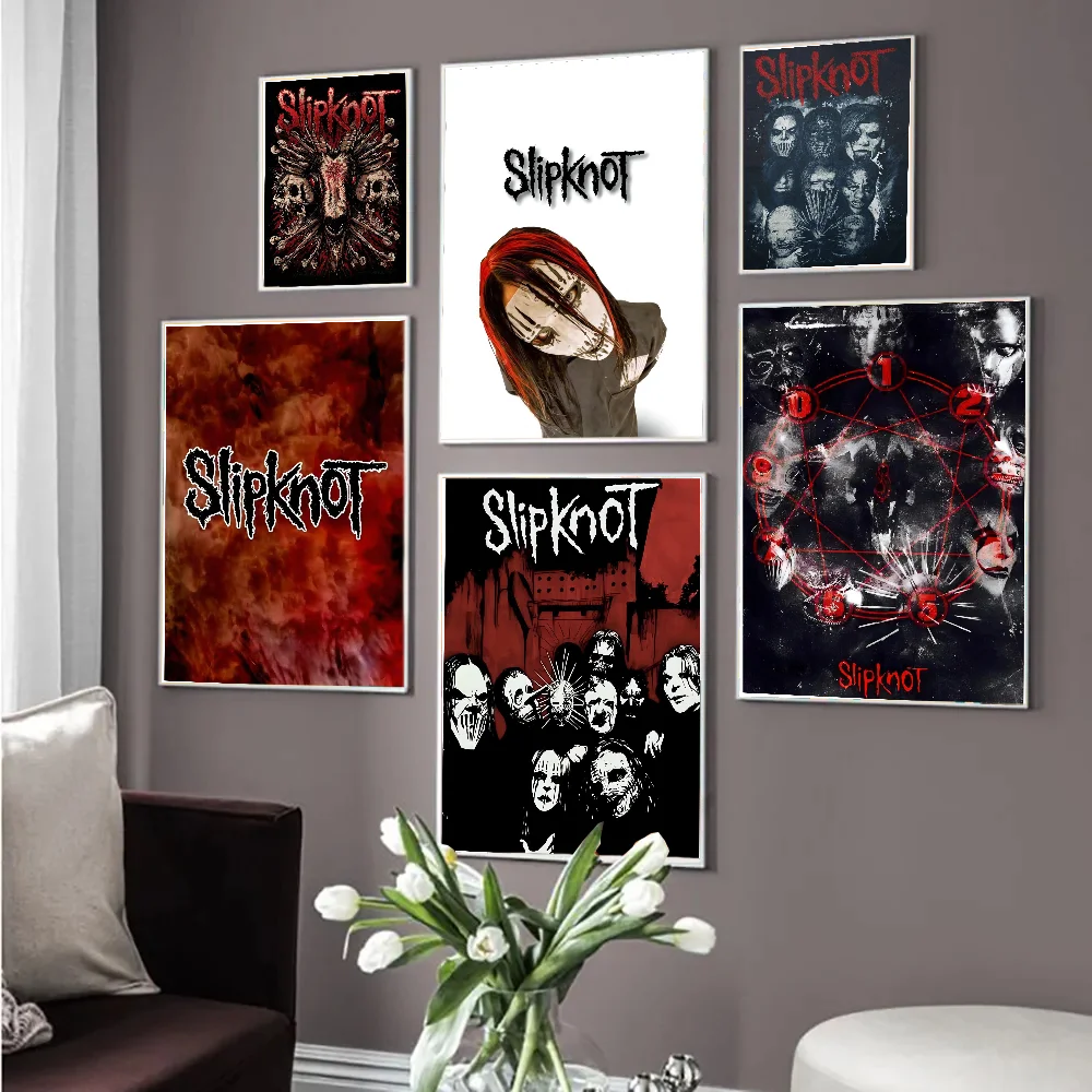 Heavy Rock S-Slipknot Band Self-adhesive Art Poster Whitepaper Prints Posters Artwork Aesthetic Art Wall Painting