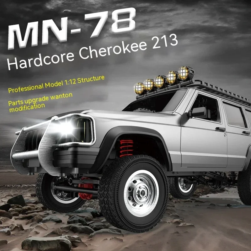 

1:12 Rc Car Mangniu Mn78 Cherokee Alloy High-Speed Remote-Controlled Off-Road Climbing Car Model Toy For Children Birthday Gift