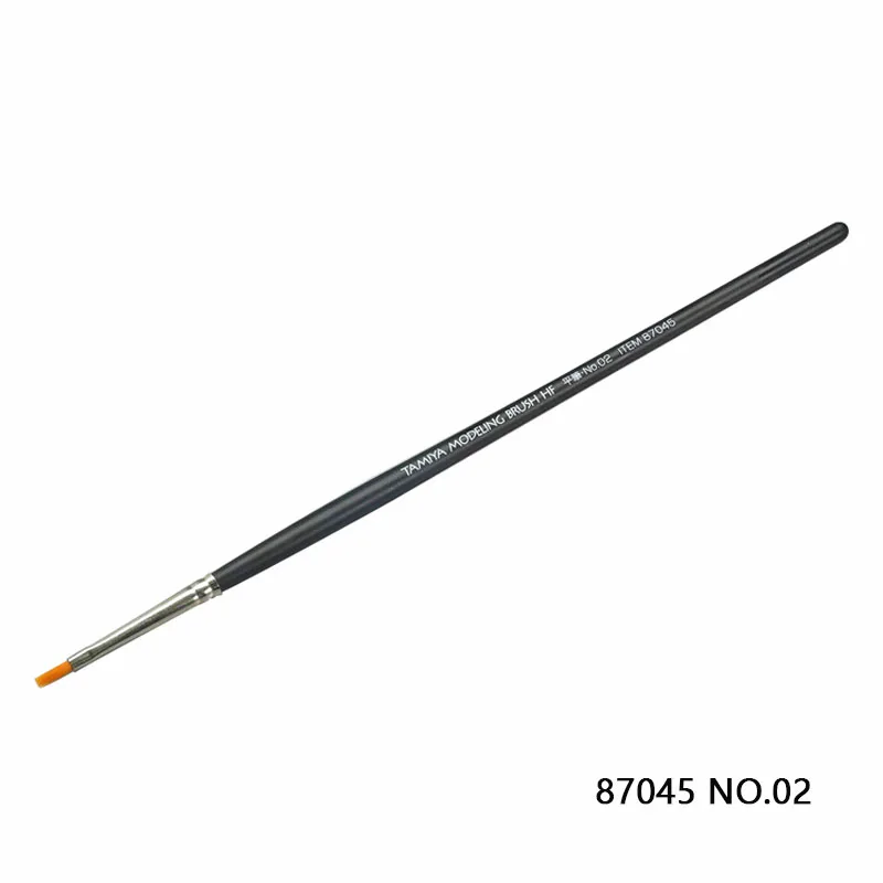 TAMIYA 87045/87046/87047 High Finish Flat Brush No.02/No.0/No.2 Modeling Brush HF Model Figure Coloring Paint Pen Craft Tools