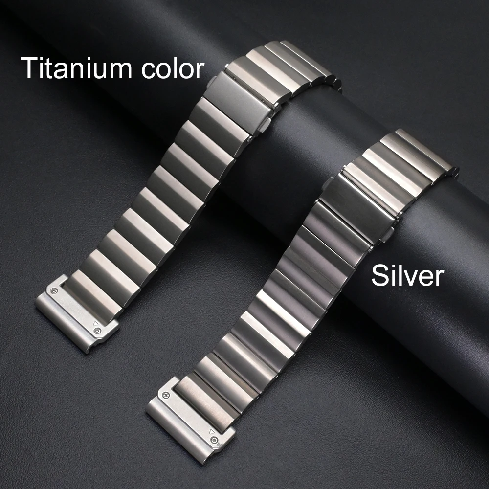 ไทเทเนียม 26 มม.สำหรับนาฬิกาการ์มิน Fenix ​​8 7X Pro 51 มม.Fenix ​​6 Pro 5 Plus สร้อยข้อมือสายรัดข้อมือสำหรับการ์มิน เอนดูโร่ 3 Instinct 2X