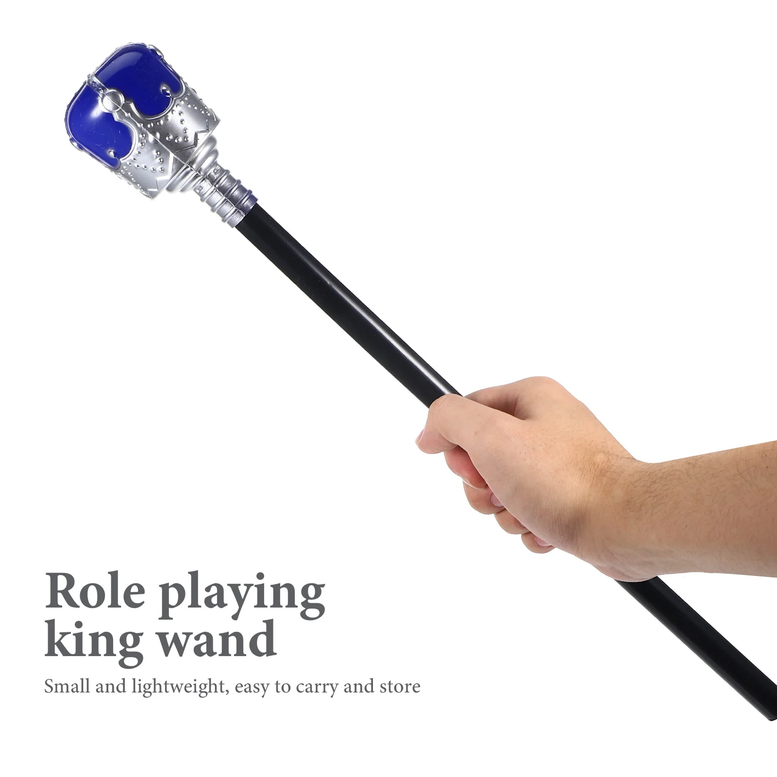 Royal King Scepter Plastic Halloween Cane Prop Cosplay Costume Party Decor Photo Prop Accessory Royal King Scepter