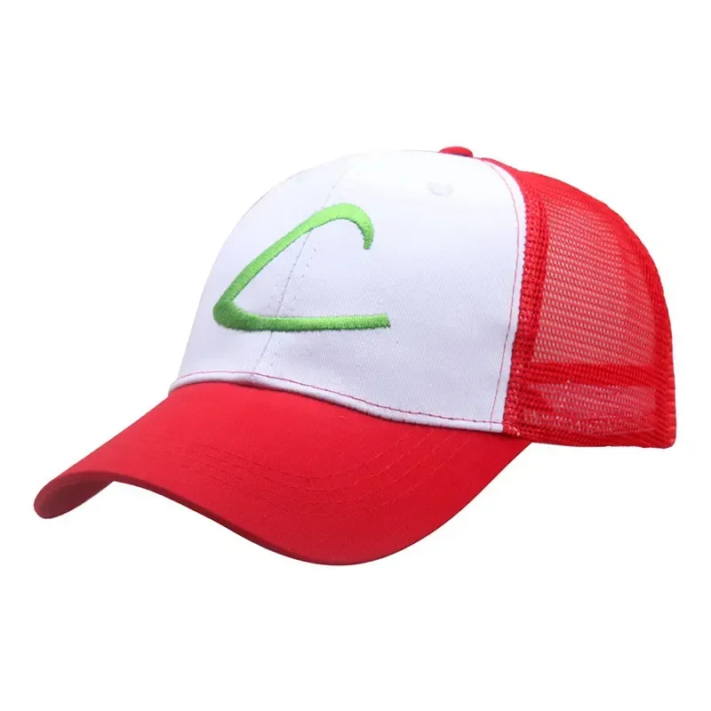 Letter C Cotton Embroidery Adjustable Hat Gifts Children Adult Anime Pokemon Figure Cosplay Baseball Cap Peaked Cap Ash Ketchum