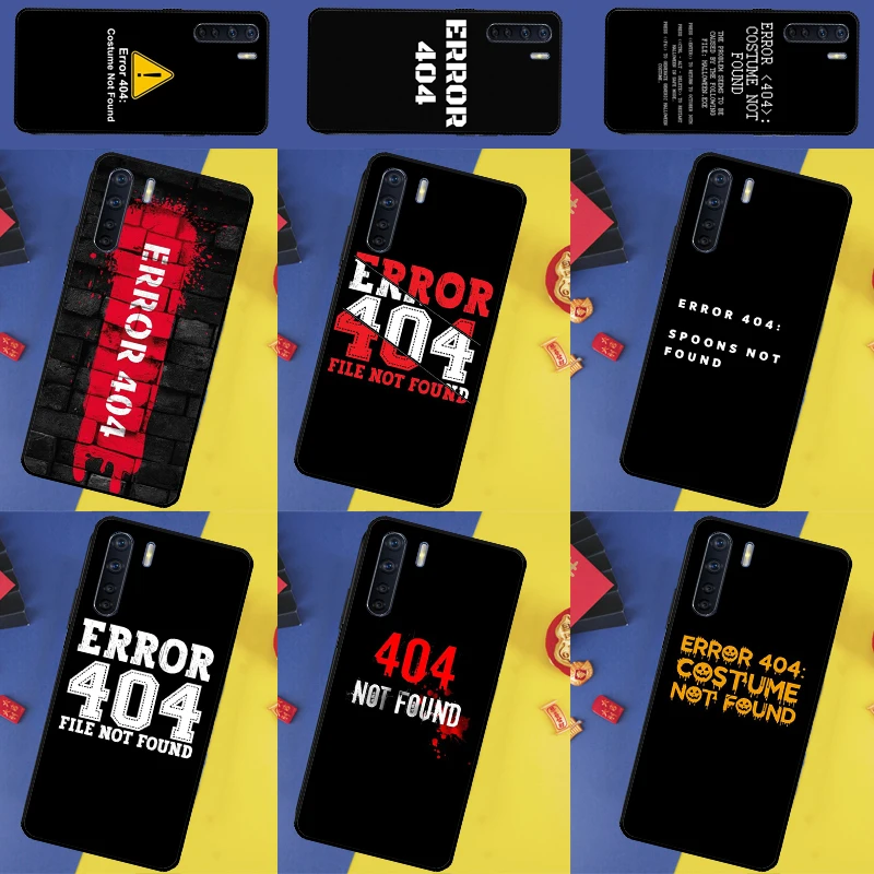 Error 404 not found Case For OPPO A94 A74 A54 A15 A16 A3S A5S A52 A72 A53S A5 A9 A31 A53 A83 A91 A93 Cover