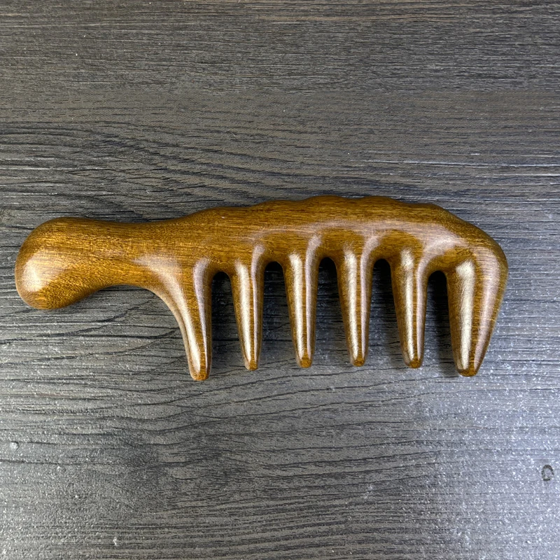 

Handmade Natural Sandalwood Wide Tooth Comb Head Scalp Massage No Static Detangling Wooden Hair Combs For Men Women