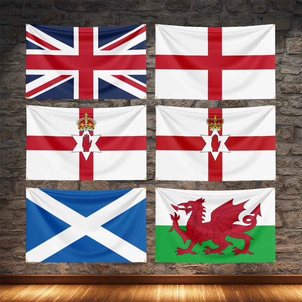 Single-sided printing of the UK England Scotland Wales Northern Ireland flag