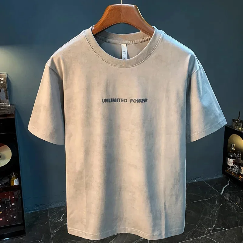 

Летняя футболка в стиле ретро с короткими рукавами, мужская 2026, новый высококачественный повседневный универсальный модный свободный топ с принтом