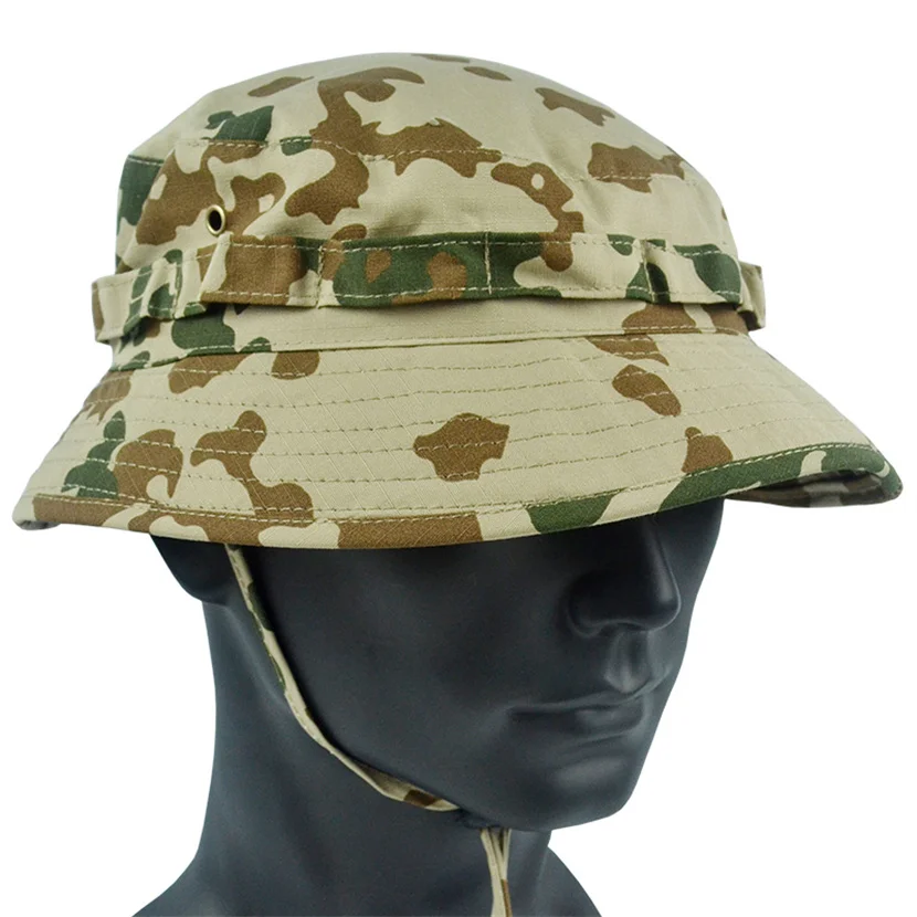 Tactical Boonie Hats Hunting Sun Fishing Hat Outdoor Camouflage Bobble Cap Hiking Fisherman Sniper Ghillie Bucket Hats