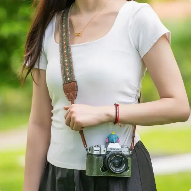 Cotton Hanging Neck Camera Shoulder Strap Cross-body Strap Suitable for Canon R50/ Nikon/ Sony
