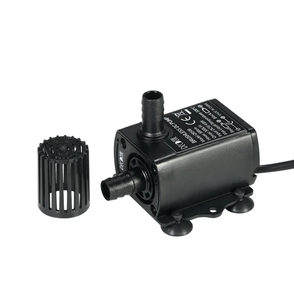 4.8W Ultra-quiet Mini Brushless Water Pump Waterproof Diving Fountain Aquarium Circulation 300 Liters/hour Lift 300 Cm