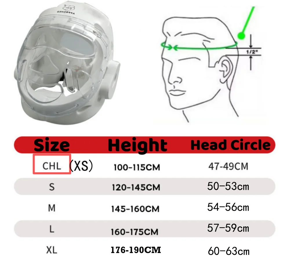 Wkf Approved White Karate Headgear Full Coverage Helmets for Children Adults Taekwondo Competition Training Customizable