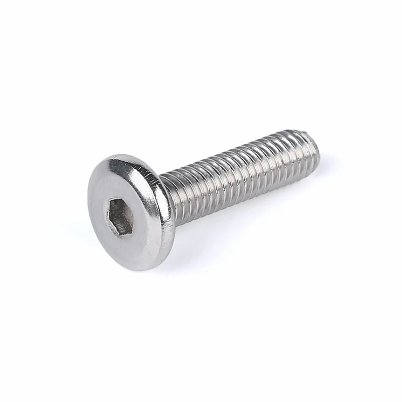 10pcs/lot 304 Stainless Steel Large Flat Hex Hexagon Socket Head Allen Screw M3 M4 M5 M6 M8 Furniture Screw Connector Joint Bolt