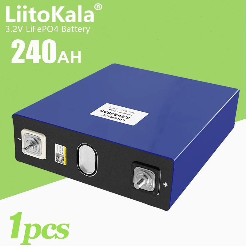 

1pcs LiitoKala 3.2V 240AH Lifepo4 Rechargable Batteries Lithium Iron Phosphate Battery For PV RV Solar Golf Carts EU US Tax Free