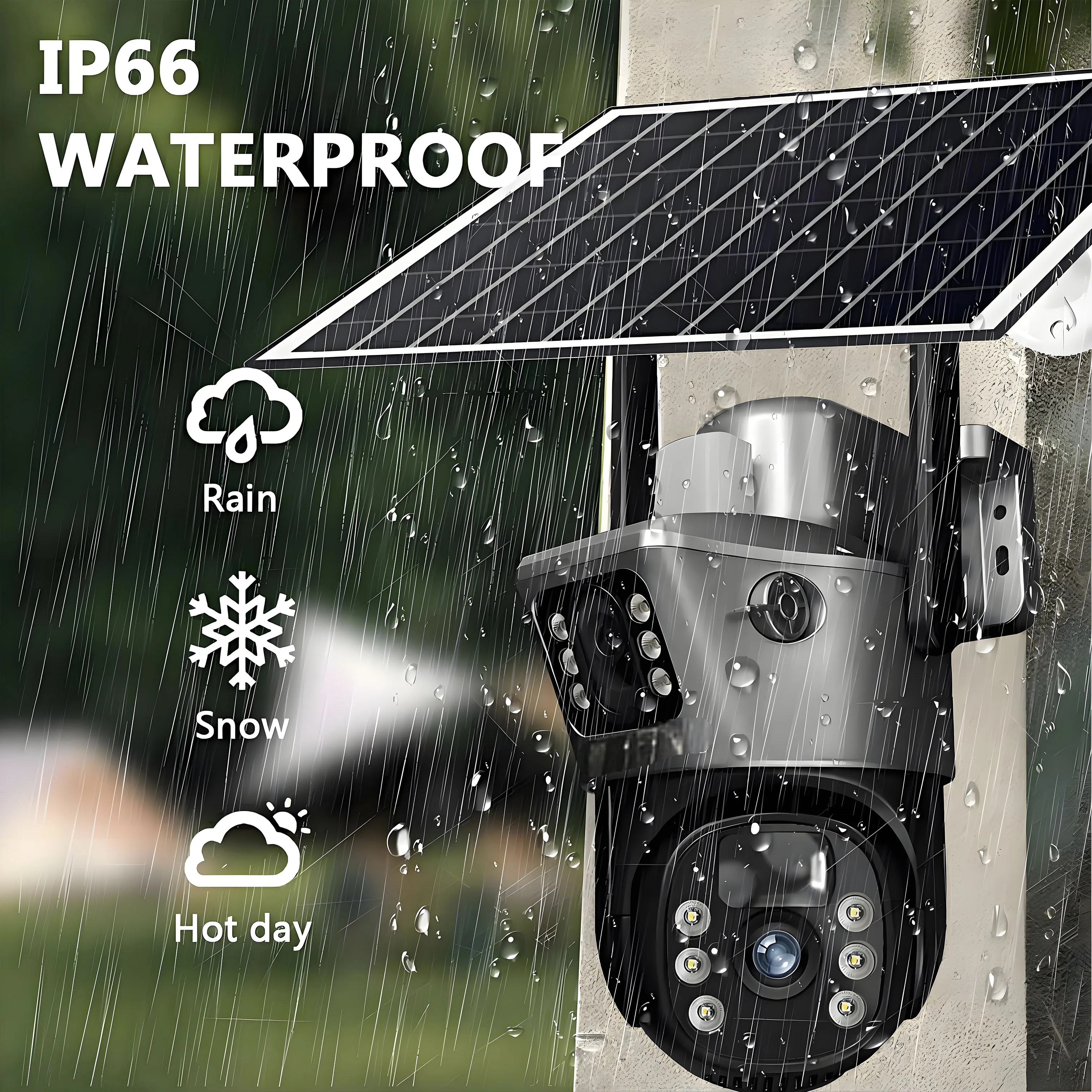 Cámara Solar de vigilancia Wifi 4G para exteriores, 4K, 8MP, 360, visión nocturna inalámbrica, impermeable, protección de seguridad Cctv, cámaras Ip