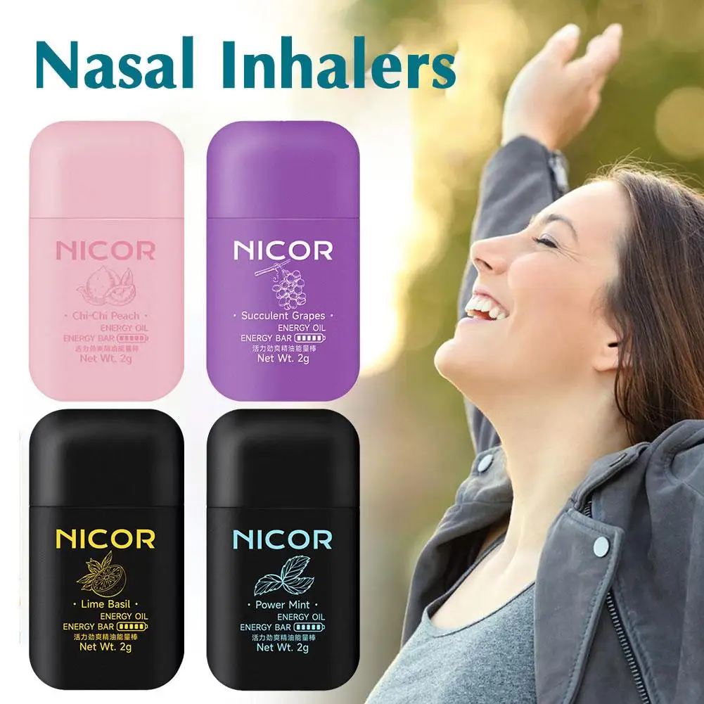 Inhaladores nasales de aceite, inhalador Nasal para evitar ronquidos, tubos para el cuidado de la salud, aromaterap vacíos de dos palos, fosas nasales O4A8