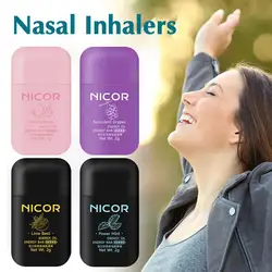 Nasal Inhalers Oil Nasal Inhaler Snoring Avoid Sleepiness Tubes Health Care Two Aromatherap Empty Sticks Inhaler Nostrils O4A8