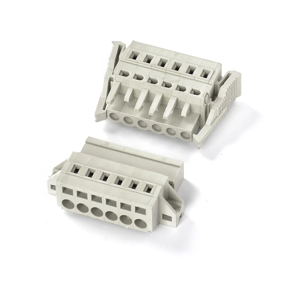 2 Sets 8EDGKG RKMA-5.0mm Terminal Block, MCS-5.0 Type Spring Solderless Plug-in Lock Plate Connector with Snap Fastener