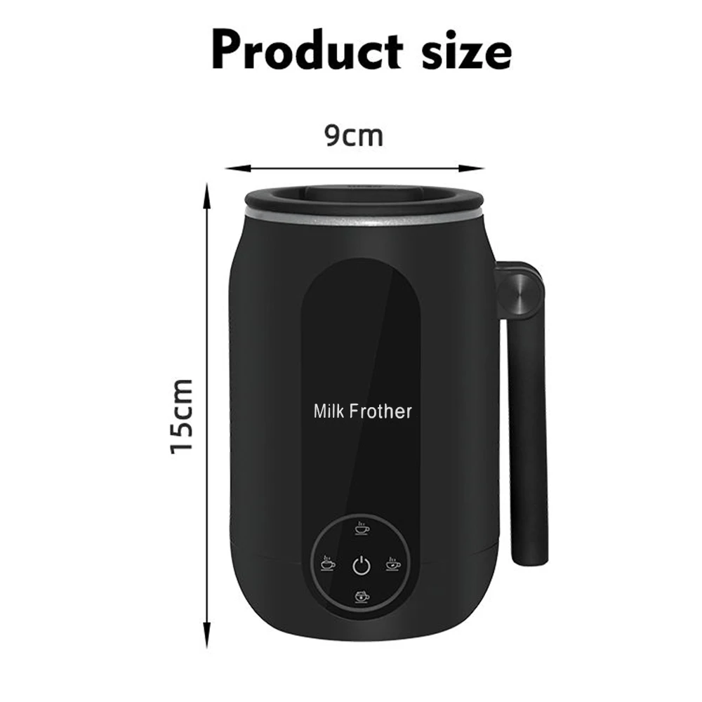 Electric Milk Frother Cooker for Frothing 4-in-1 Milk Steamer with Rotatable Handle Foam Maker for Coffee/Latte/Cappuccino