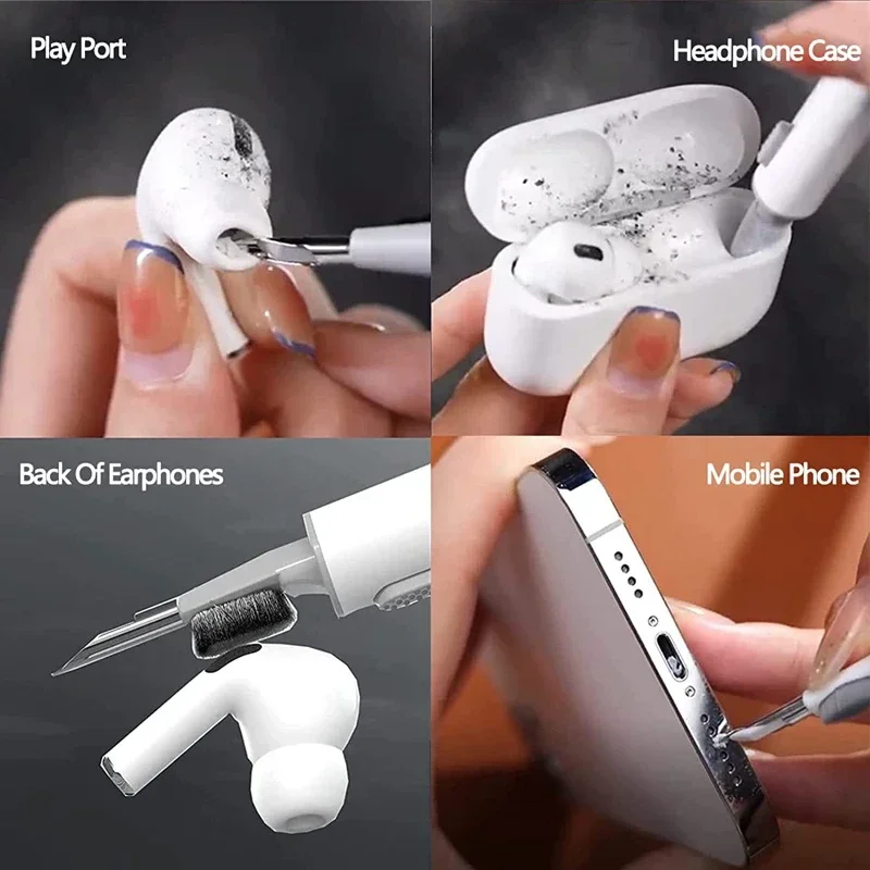 2 IN1 مجموعة أدوات التنظيف سماعات بلوتوث قلم تنظيف ل Airpods 3 Pro Case 13 فرشاة سماعات منظفات سماعات الأذن أدوات تنظيف