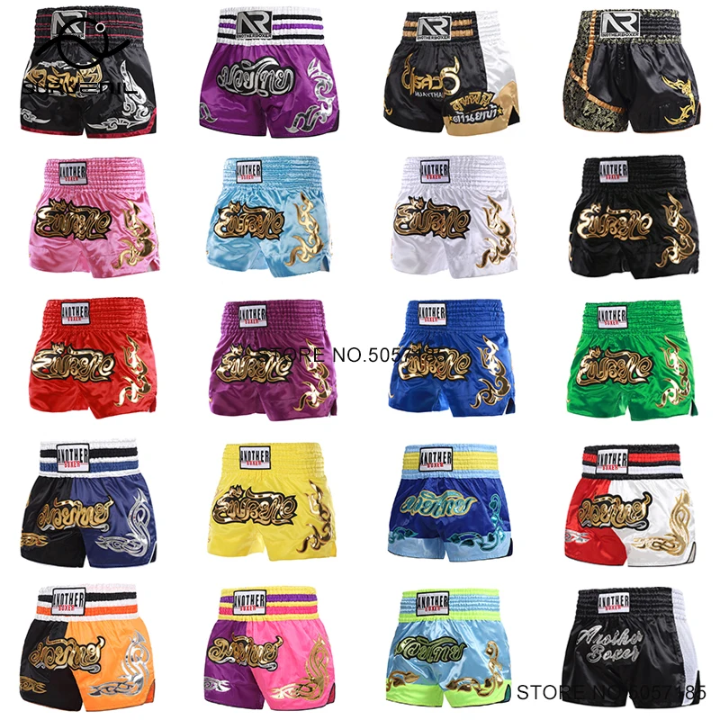 

Muay Thai Fight Shorts Breathable Kick Boxing Pants Women Men Child MMA Grappling Kickboxing Training Competition Game Clothes