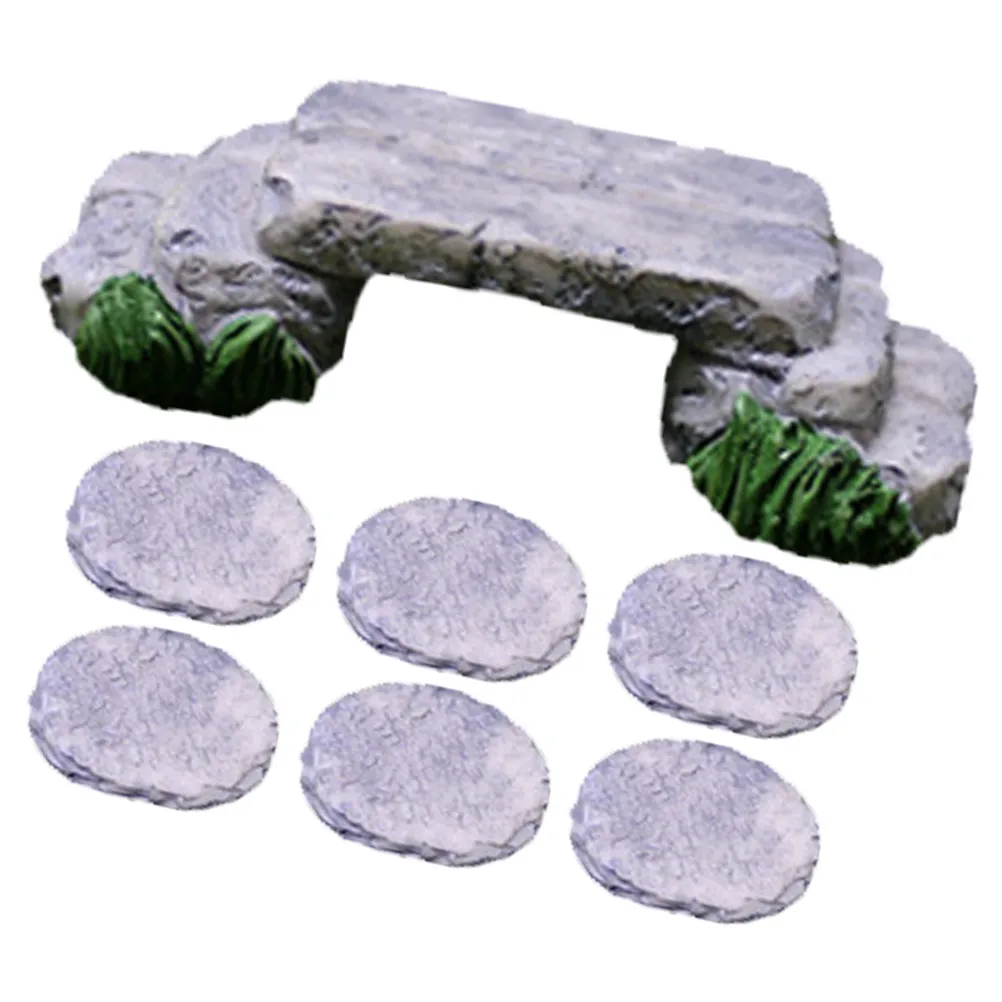 

Mini Mushroom Pedal Ornament Tiny Bridge Garden Decor DIY Model Resin Mini Stepping Stone Miniature Landscape Accessory Creative