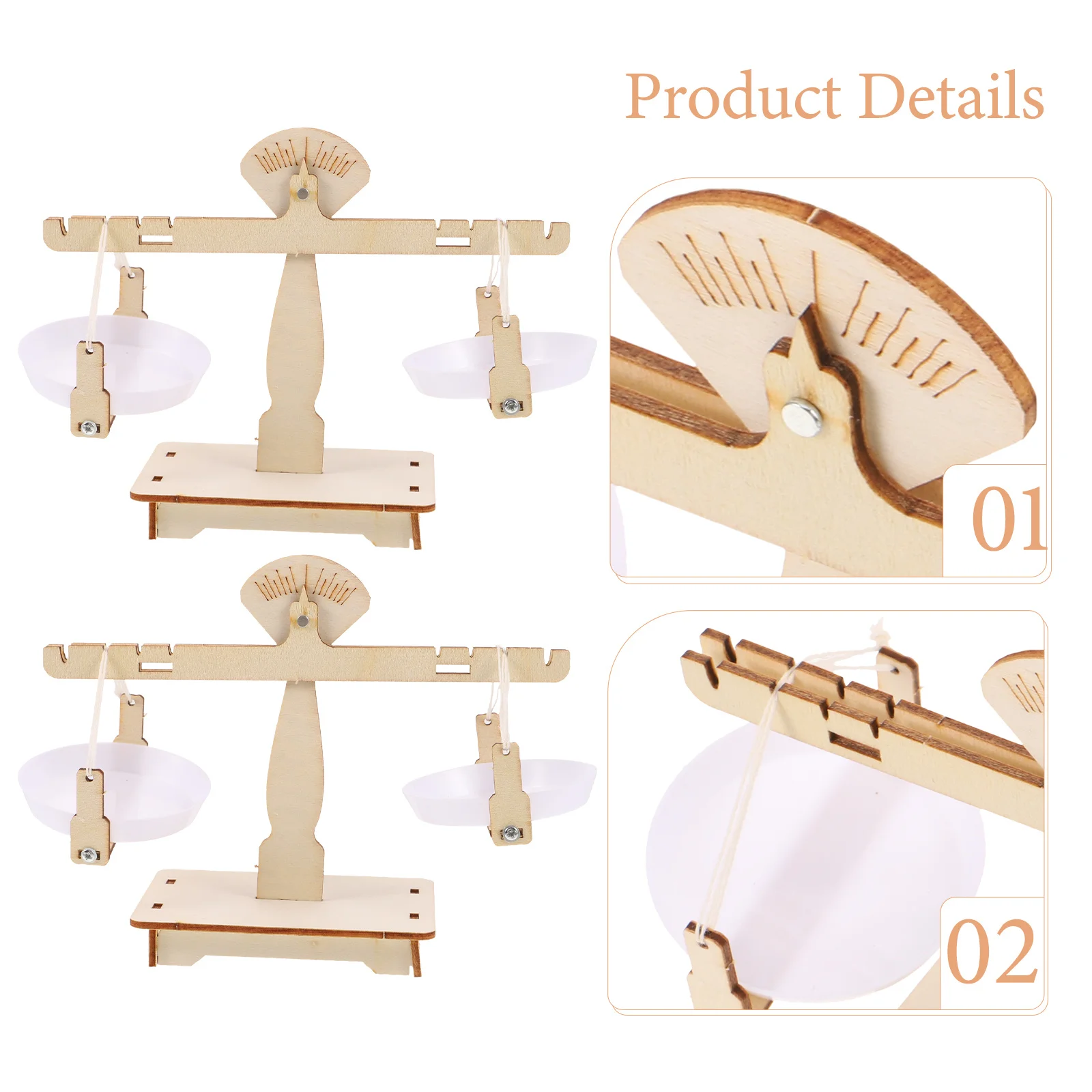 1Set Lade Balans Houten Weegschaal Kinderen Onderwijskunde DIY Assemblage Leren Kit Kinderen Monteren Speelgoed Kinderen DIY Craft