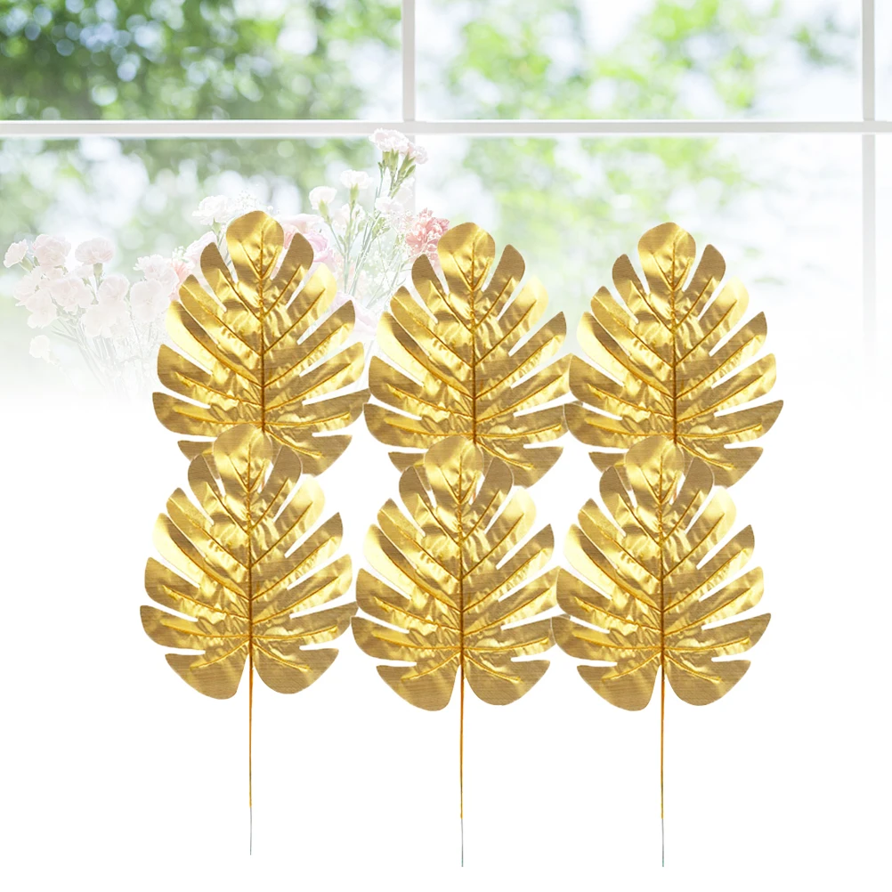 

10pcs Simulated Turtle Back Leaves Artificial Plants for Home Wedding Garden Decoration Golden Fake Eucalyptus High Quality
