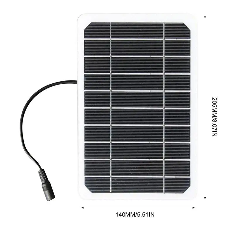 Outdoor Solar Panel 6W 5V Battery Module Charging Tool for Camping Hiking Picnic RV Marine and Backyard Use