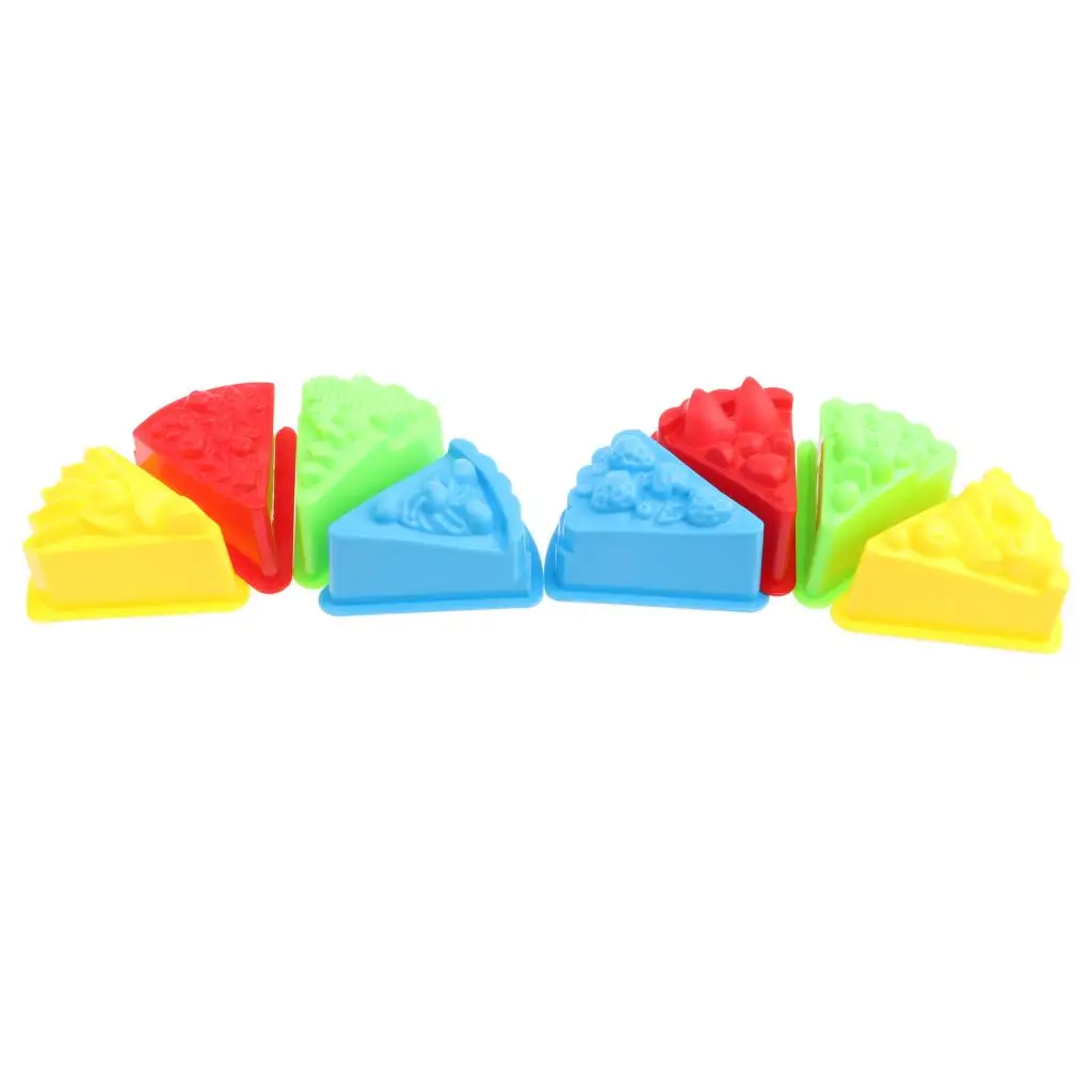 Colorful Cake Toy Children Plastic Toy Pretend Play Game Props Pack of 8