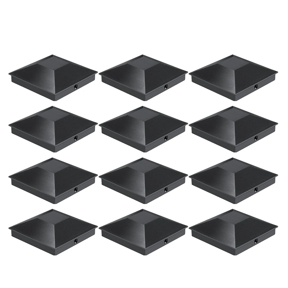

12 Pcs Wooden Fence Cap Deck Post Covers Dock Decorative Caps Pp Plastic Posts Top