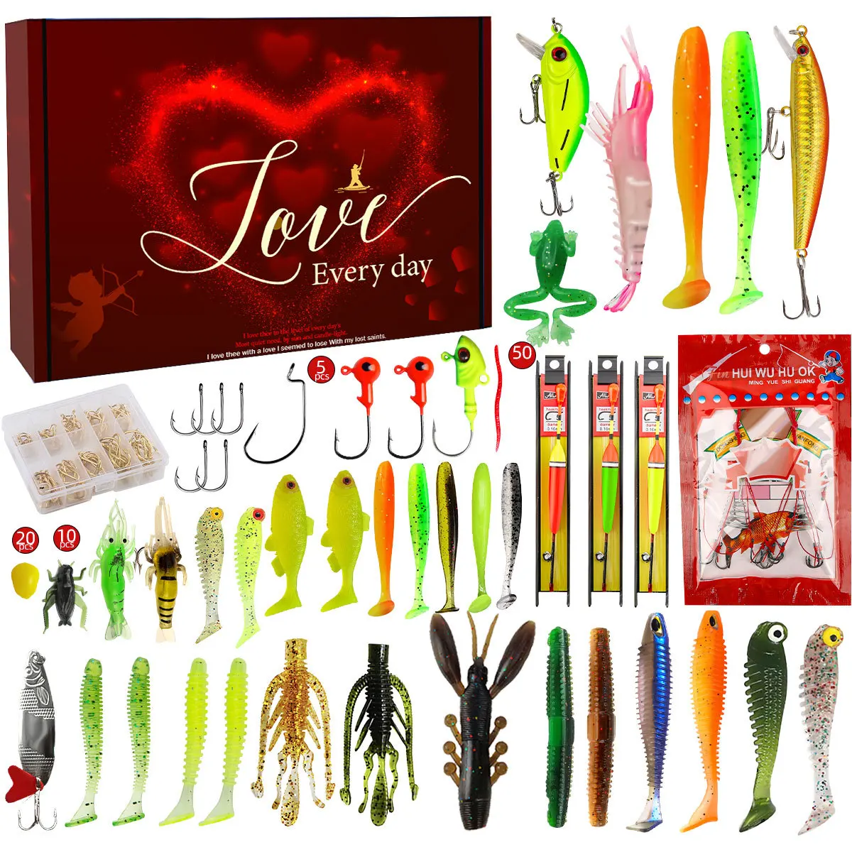 

Fishing Lure Advent Calendar 2025 24 Days Christmas Advent Calendar Fishing Countdown Xmas Fishing Gift for Father Grandpa Adult