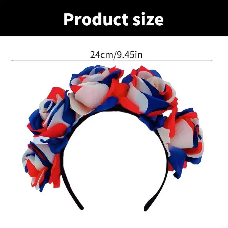 195E US Election สำหรับผู้ใหญ่และเด็กดอกไม้ Hairband เทศกาลดนตรี Headwear Party Gathering ฉลอง Hairhoop
