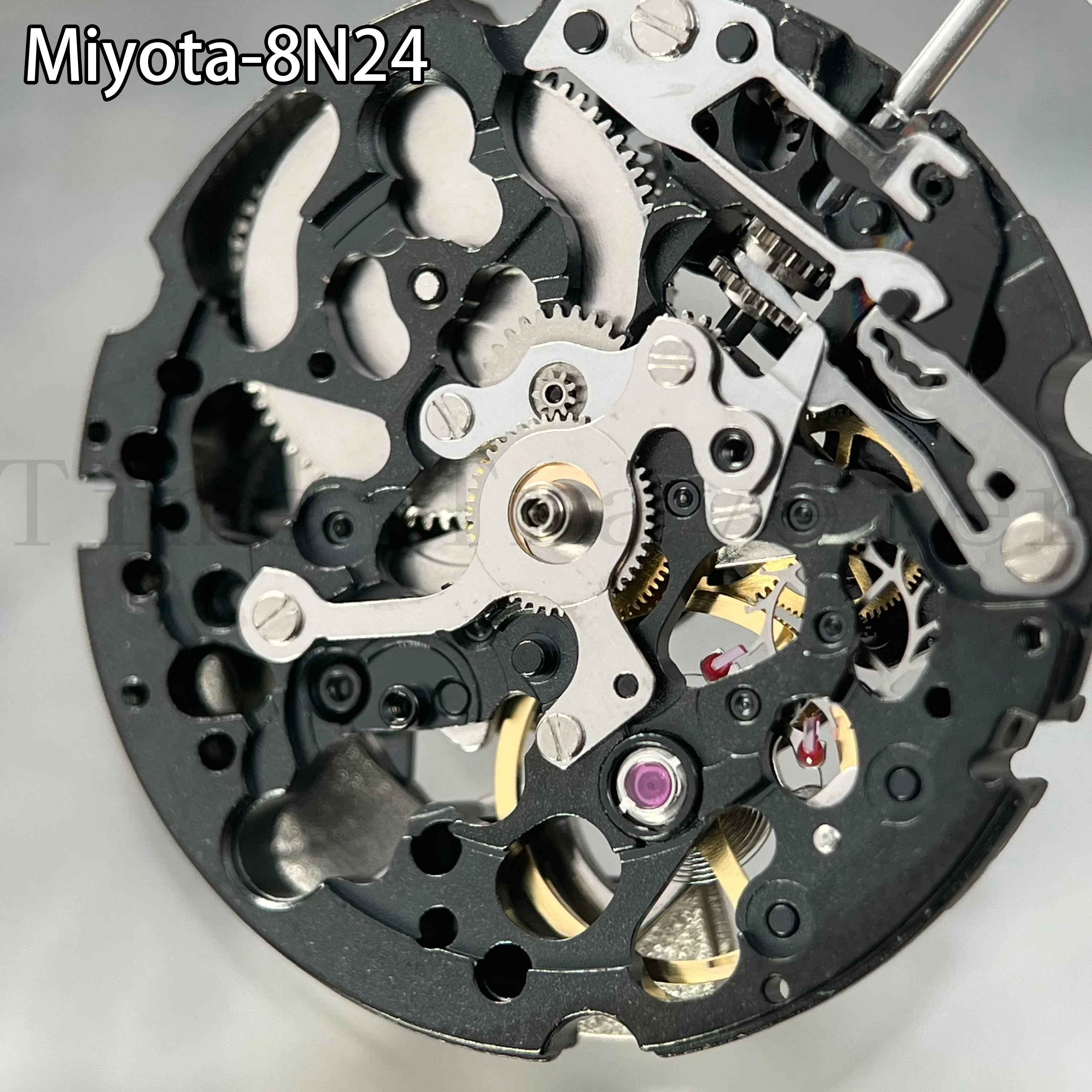 Miyota 8N24 Mechanical Movement Black Version Skeleton Automatic Mechanism Hollow Design Movement Luxury Replacements Movt