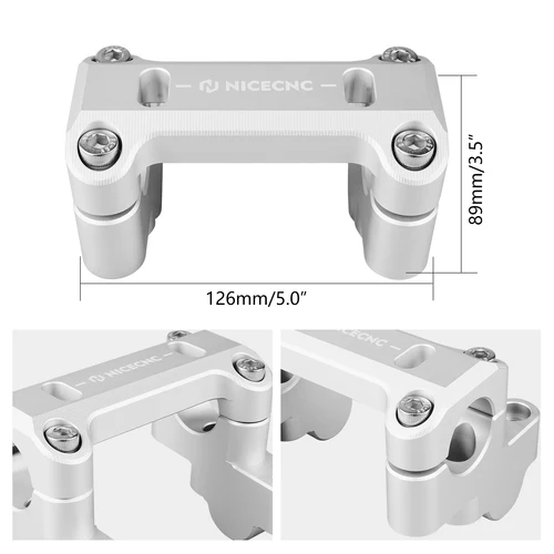 Imagen 2 del producto Para BMW R1250GS R1200GS GSA elevador de manillar 45MM R 1250 GS R1250GS Adventure 2019-2023 R 1200 GS R1200GS Adventure 2014-2018