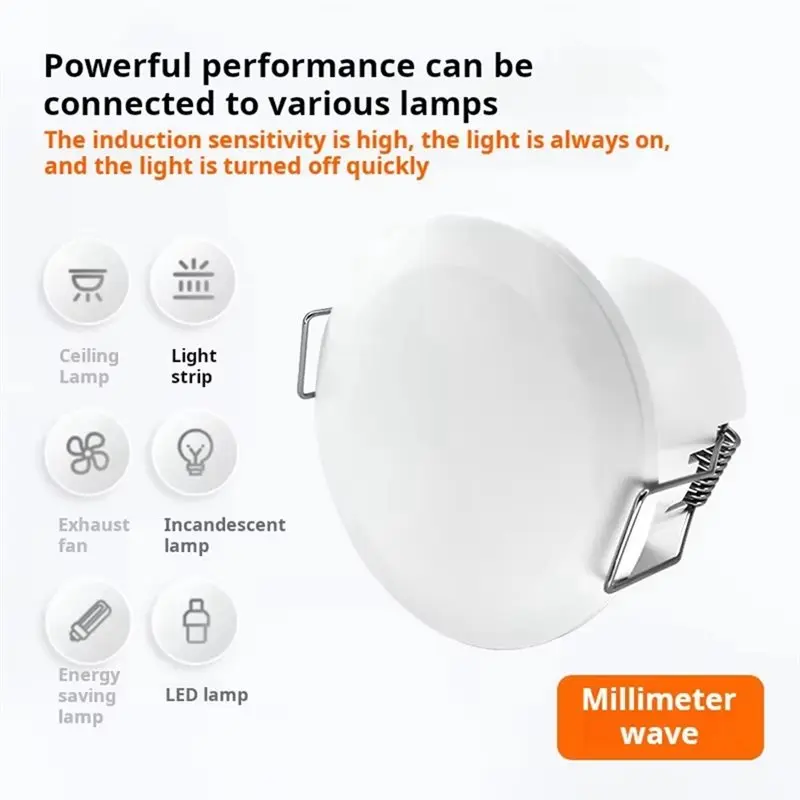 Y47A 24GHz Millimeter Wave Presence Sensor 10A Wireless Smart Switch for Alexa for Google SmartThings Home Automation