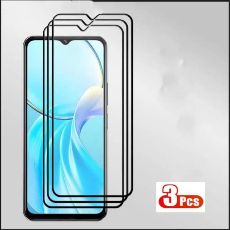 Tempered Glass Film for Vivo, Full Cover, Glue Protective Screen Protector, Lens Glass, X23, X50, X60, V23, V25 Pro, 3 Pcs