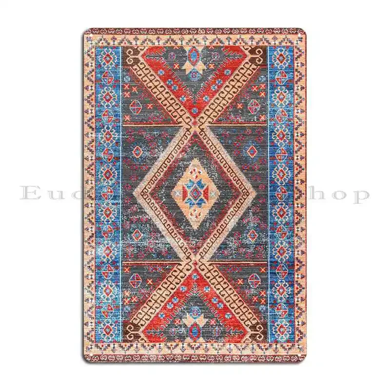 Bohemian Moroccan Fabric Metal Plaque Poster Mural Cinema Personalized Create Pub Mural Tin Sign Poster