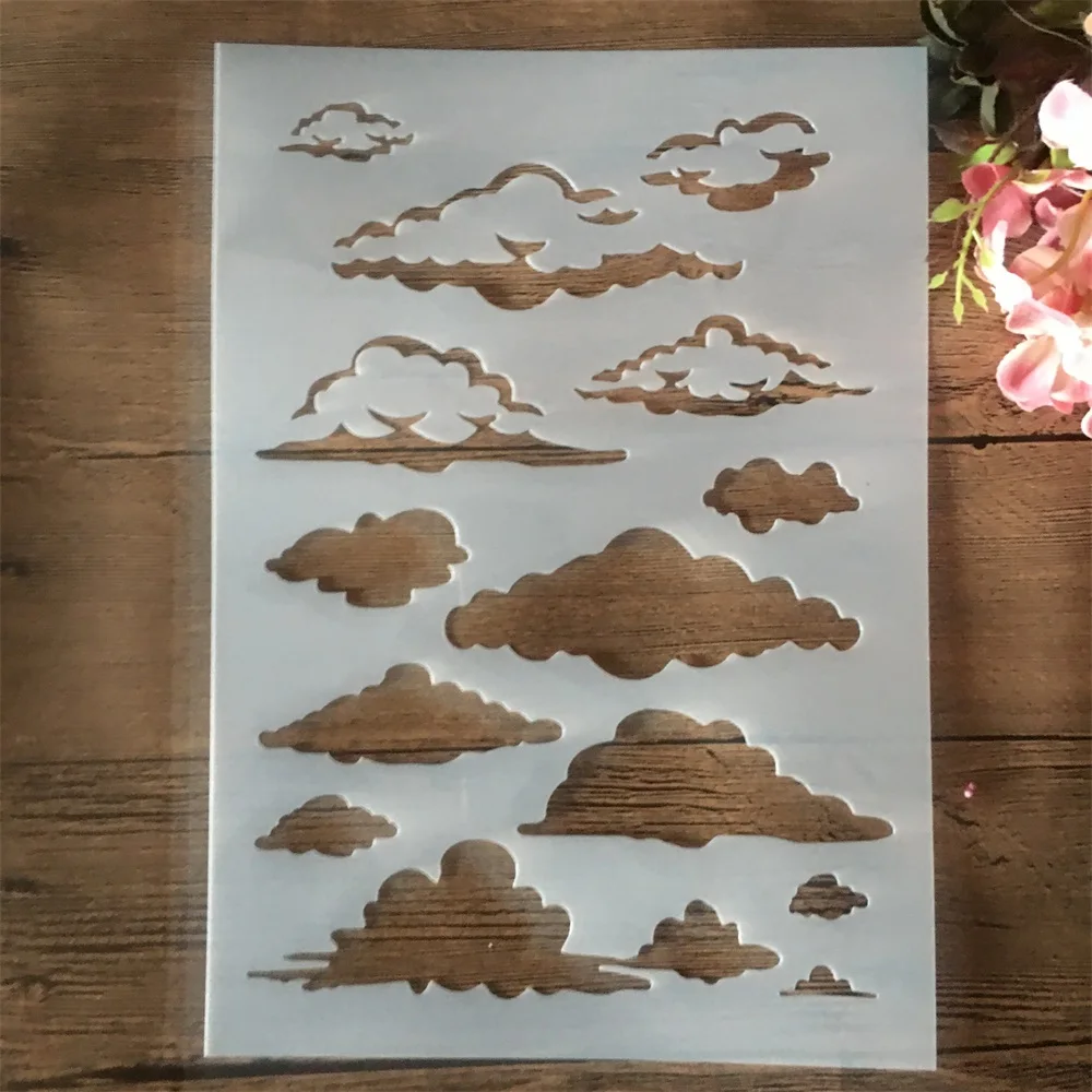A4 29cm Himmel Wolke DIY Schichtung Schablonen Malerei Sammelalbum Färbung Präge Album Dekorative Vorlage