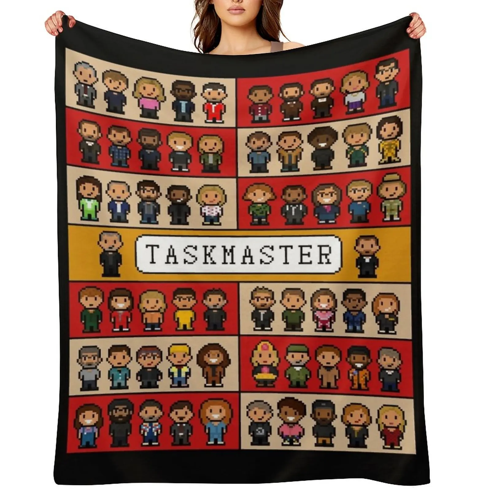 

Pixel Art Taskmaster display. Essential Throw Blanket Decorative Beds Furry Stuffeds for sofa Blankets