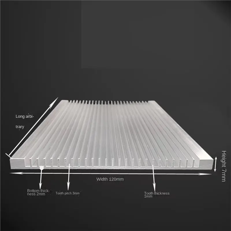 AT82-Aluminum Cooling Heatsink 300X120x7mm 1Pc For High Power LED Light Electronic Integrated Chip Heat Sink