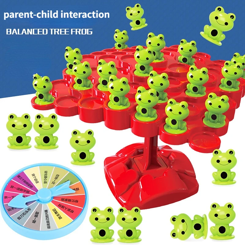 Board Game Frog Balance Tree Educational Montessori Math Toy Parent-child Interaction Tabletop Game Toy Kid\'s Focus Training Toy