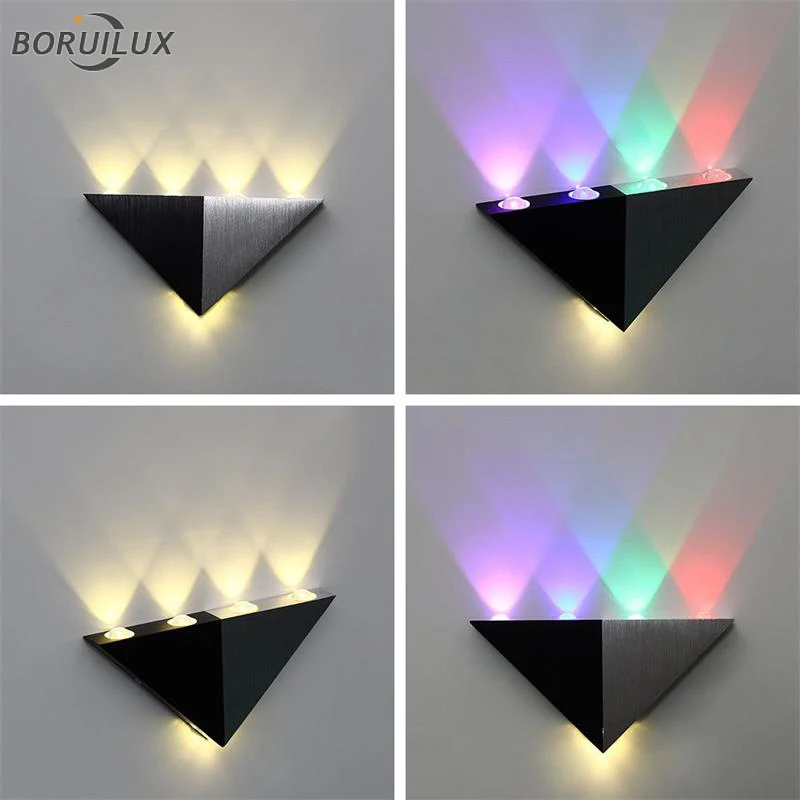 

Simple RGB Warm Cool Light New Modern LED Wall Lamps Study Living Room Bedroom Bedside Aisle Corridor Porch Hall Indoor Lighting