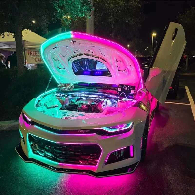 

Водонепроницаемый светодиодный RGBIC-комплект для подсветки днища автомобиля IP68, 6 шт., комплект для подсветки автомобиля